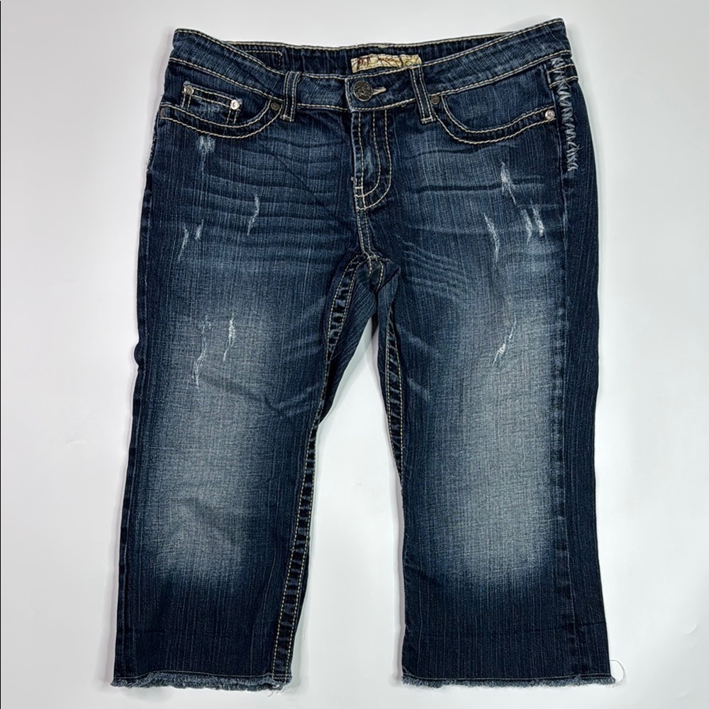 BKE Madison Stretch Dark Wash Capri Pants Size 30